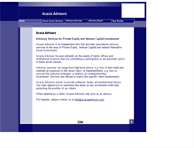Tablet Screenshot of acaciaadvisors.com